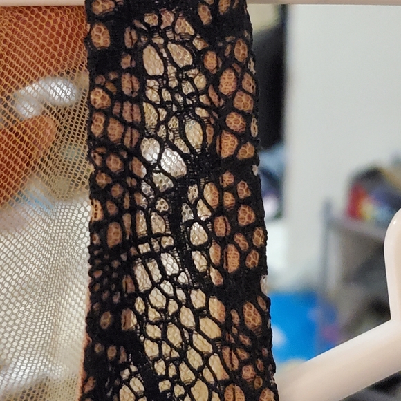 VERY SEXY Morning Mist size 10 Black and Nude  sheer dress 👗 - Picture 4 of 7